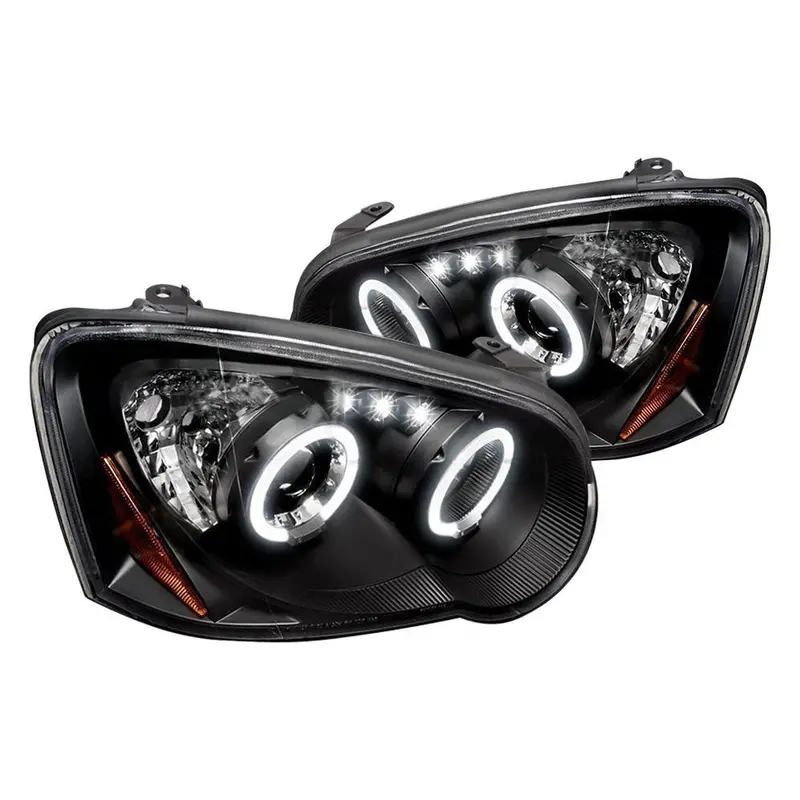 Spec-D 04-05 Subaru Wrx Sti Halo Projector Headlights Black 1