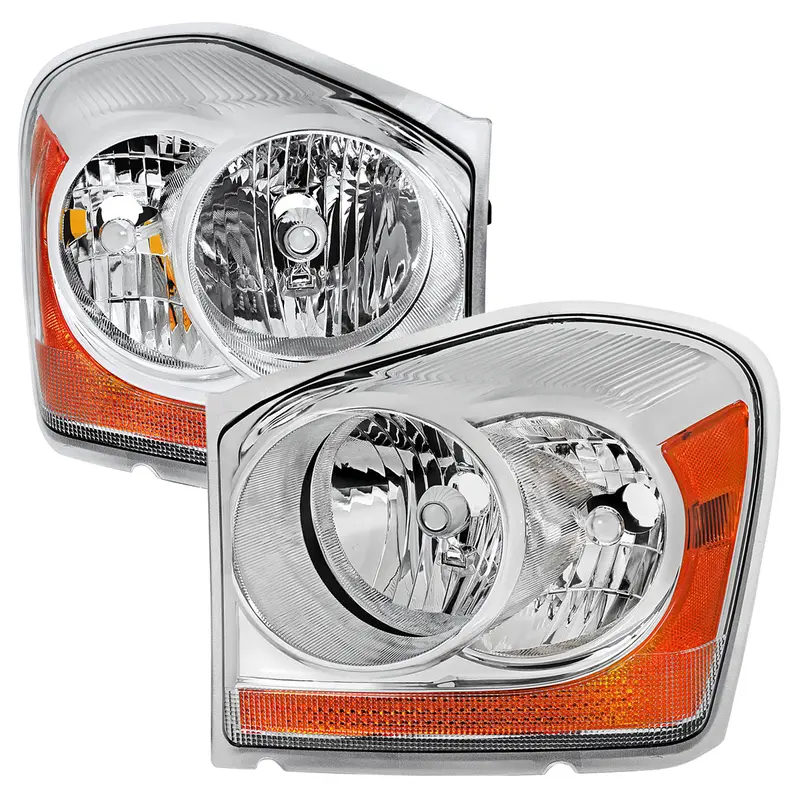 Spec-D 04-06 Dodge Durango Headlights Oem Style Chrome Amber 1