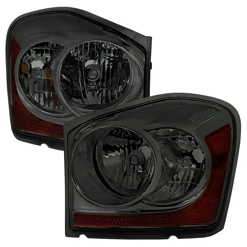 Spec-D 04-06 Dodge Durango Oe Style Chrome W/ Smoked Lens Headlights 1