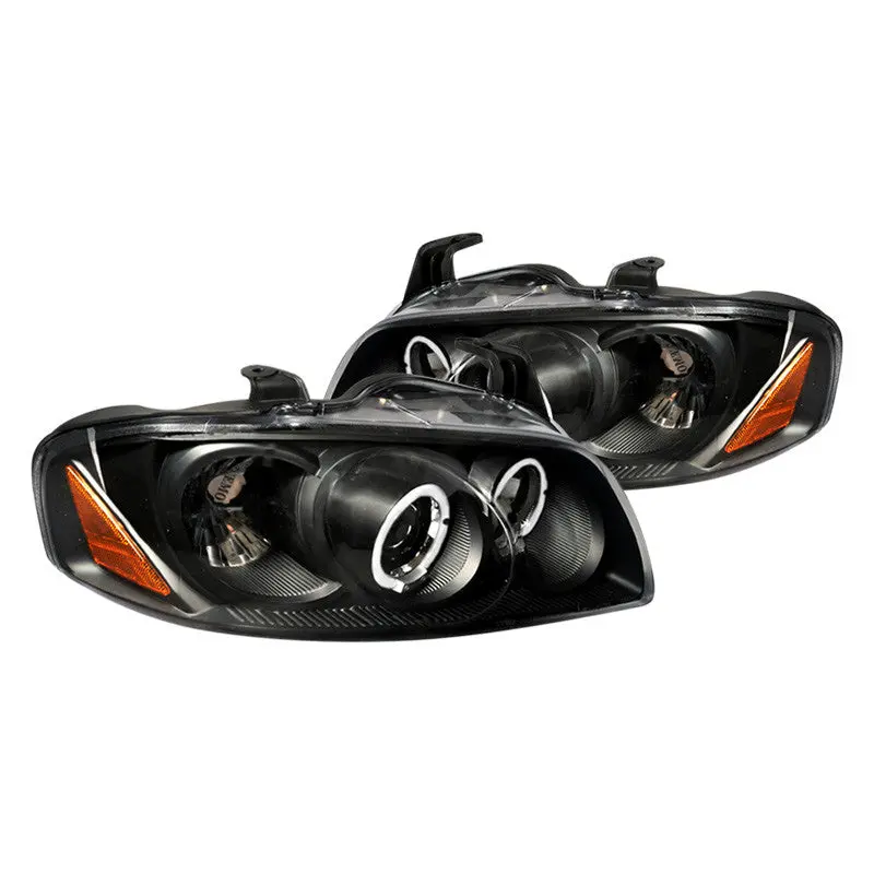 Spec-D 04-06 Nissan Sentra Halo Projector Headlights Black 1