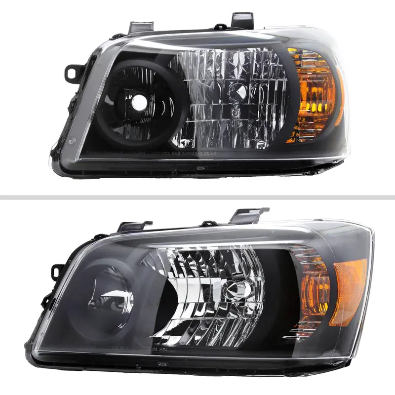 Spec-D 04-07 Toyota Highlander Headlights Oem Style Black/Clear 2