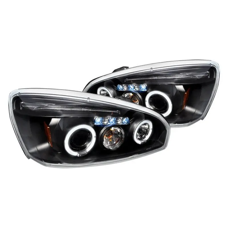 Spec-D 04-08 Chevy Malibu Halo Projector Headlights Black 1