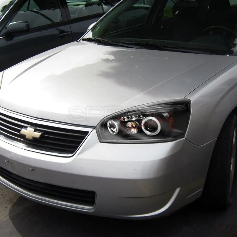 Spec-D 04-08 Chevy Malibu Halo Projector Headlights Black 2