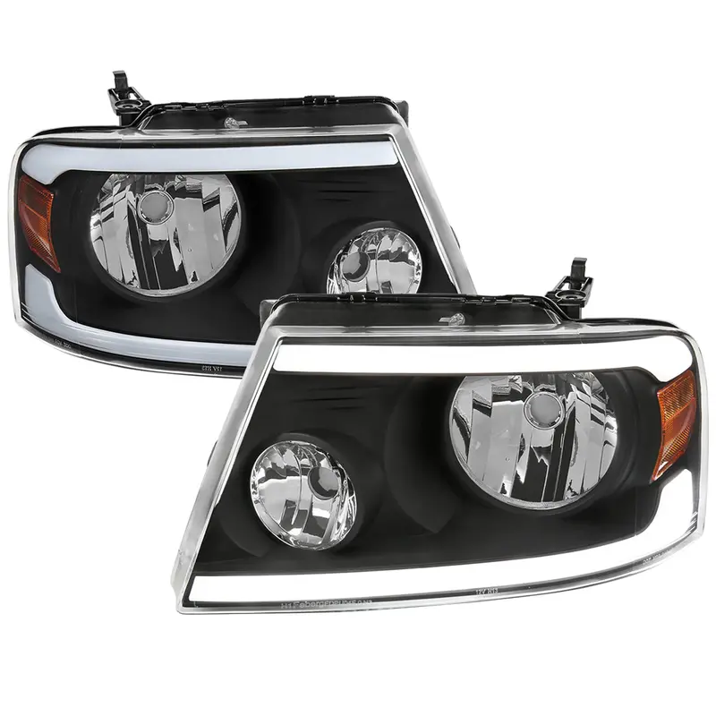 Spec-D 04-08 F-150/06-08 Lincoln Mark Lt Headlights Led Strip Black 1