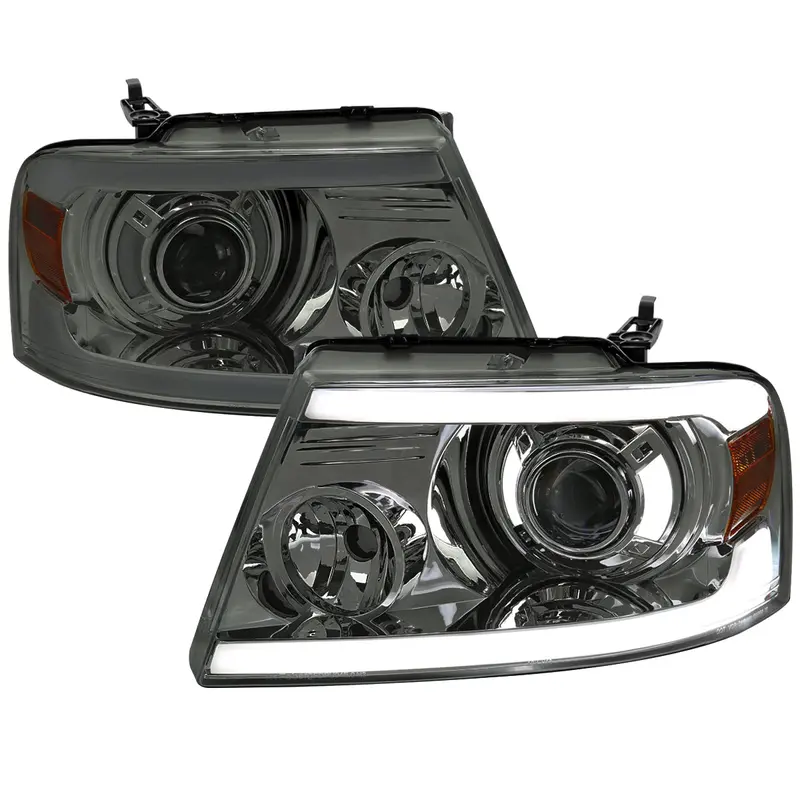 Spec-D 04-08 F-150/06-08 Lincoln Mark Lt Pro Headlights Bar /Smoked 1