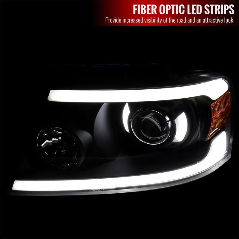 Spec-D 04-08 Ford F150 06-08 Lincoln Mark Headlights Black 2