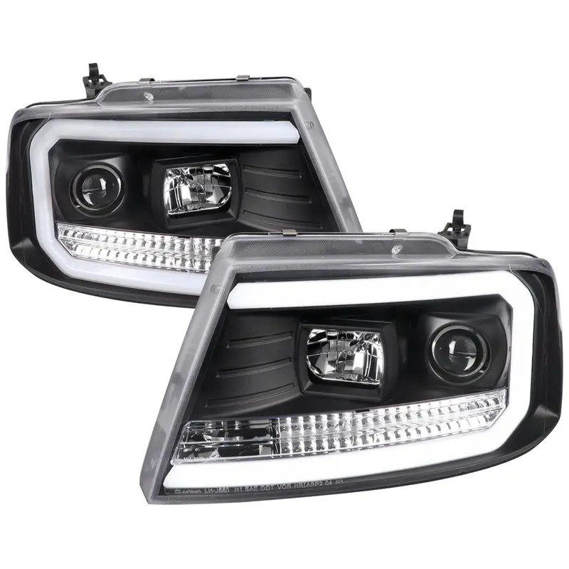Spec-D 04-08 Ford F150/06-08 Lincoln Mark Lt Headlights Led Bar Black 1