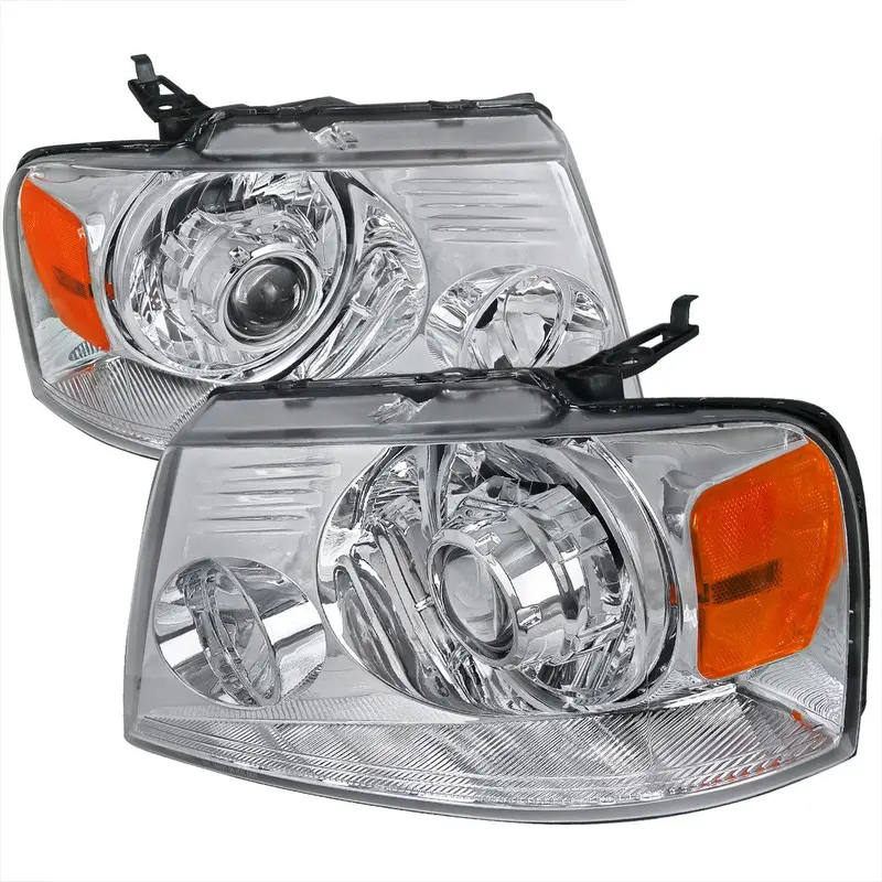 Spec-D 04-08 Ford F150 06-08 Lincoln Mark Retro Headlights Chrome 1