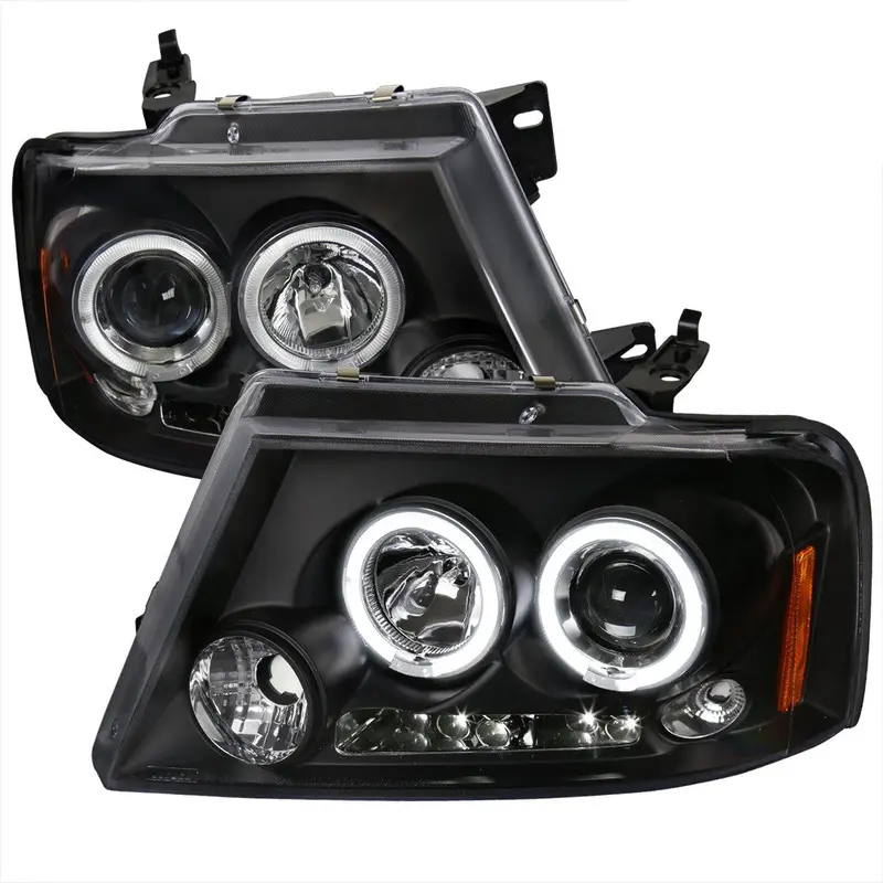 Spec-D 04-08 Ford F150 Halo Led Projector Headlights Black 1