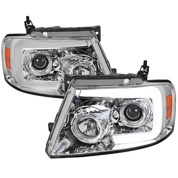 Spec-D 04-08 Ford F150 Lincoln Mark Lt Headlights Chrome Sequential 1