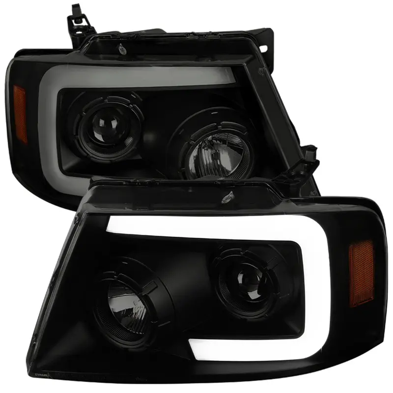Spec-D 04-08 Ford F150 Sequential Headlights Black/Smoked 1