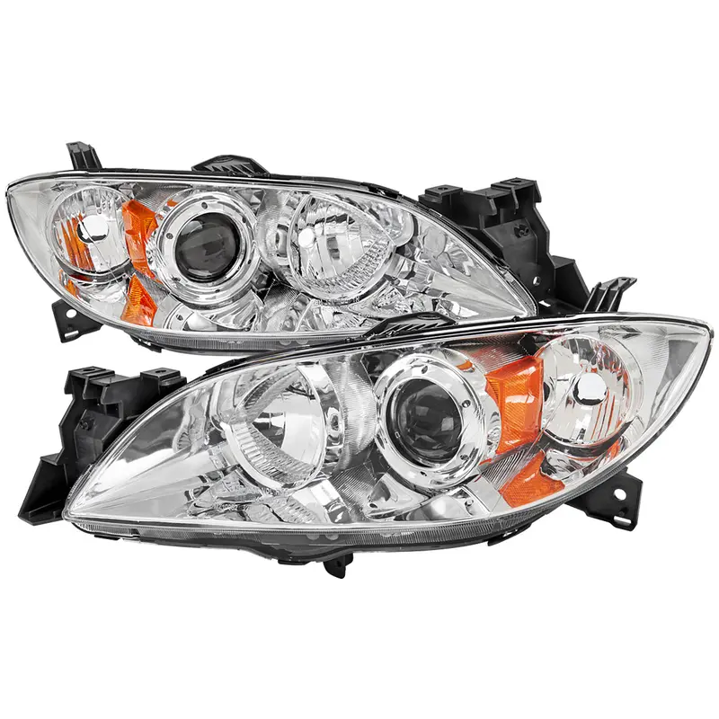 Spec-D 04-09 Mazda 3 Sedan Headlights Projector Chrome/Clear 1