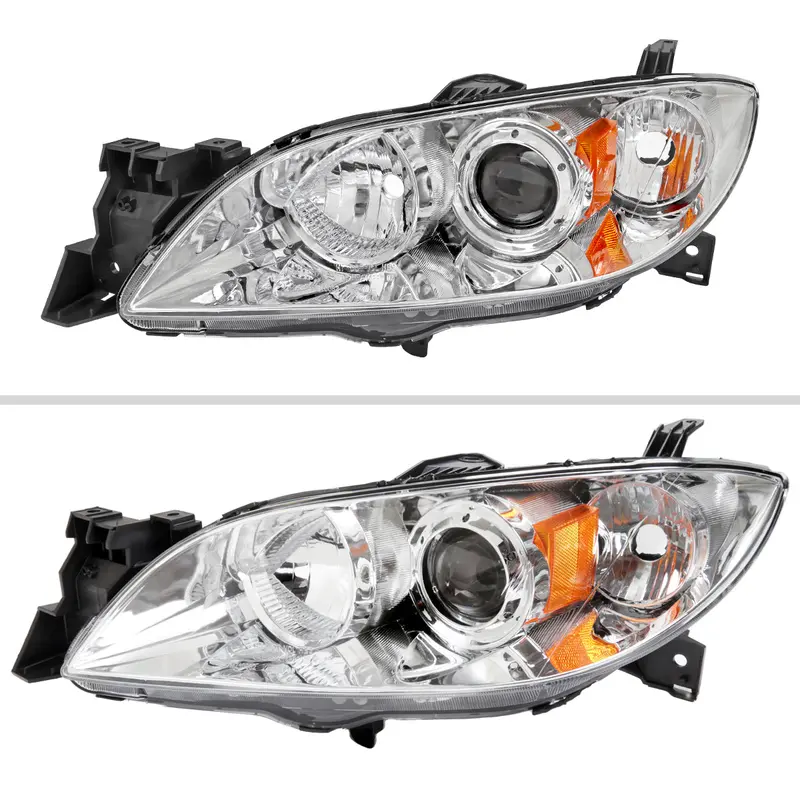 Spec-D 04-09 Mazda 3 Sedan Headlights Projector Chrome/Clear 2