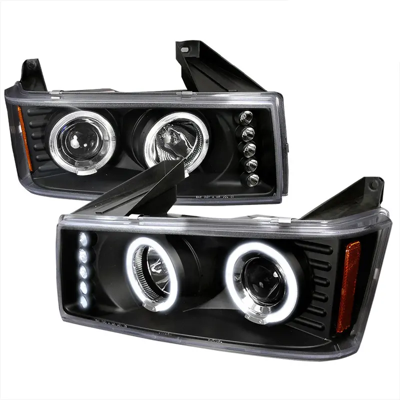 Spec-D 04-12 Chevy Colorado Dual Halo Headlights Black 1