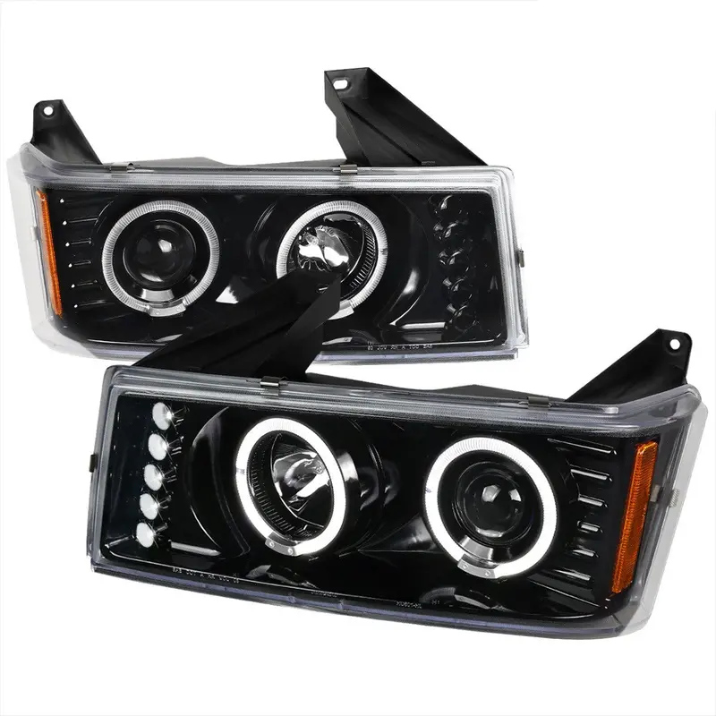 Spec-D 04-12 Chevy Colorado Gmc Canyon Headlights Halo Projector Black 1