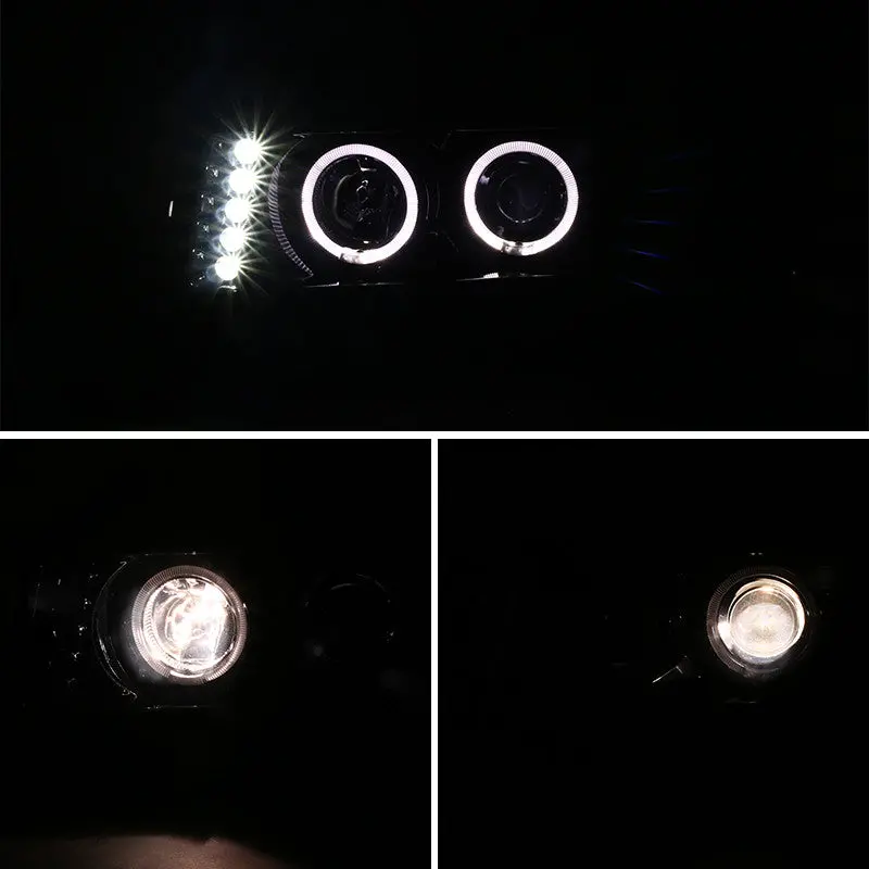 Spec-D 04-12 Chevy Colorado Halo Projector Headlights Black/Smoked 2