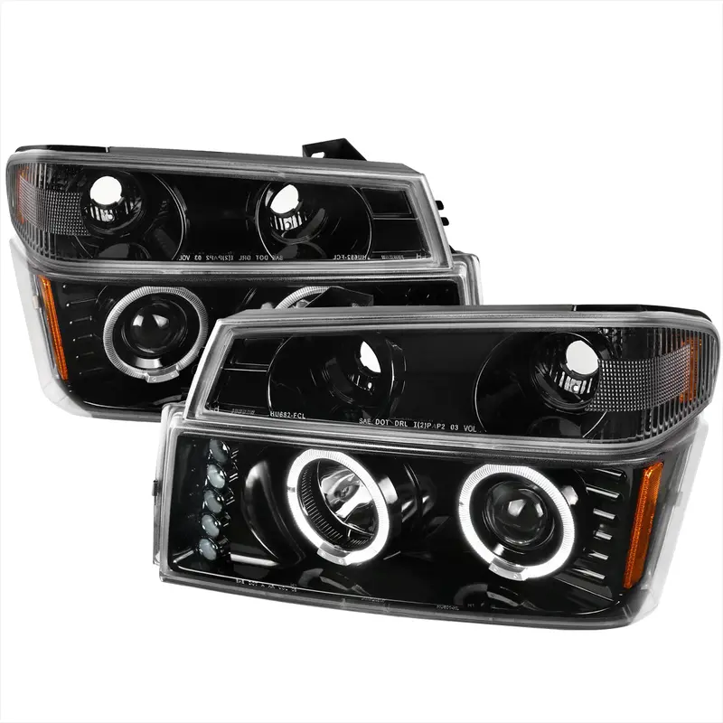 Spec-D 04-12 Colorado Gmc Canyon Halo Headlights/Corner Lights Black 1
