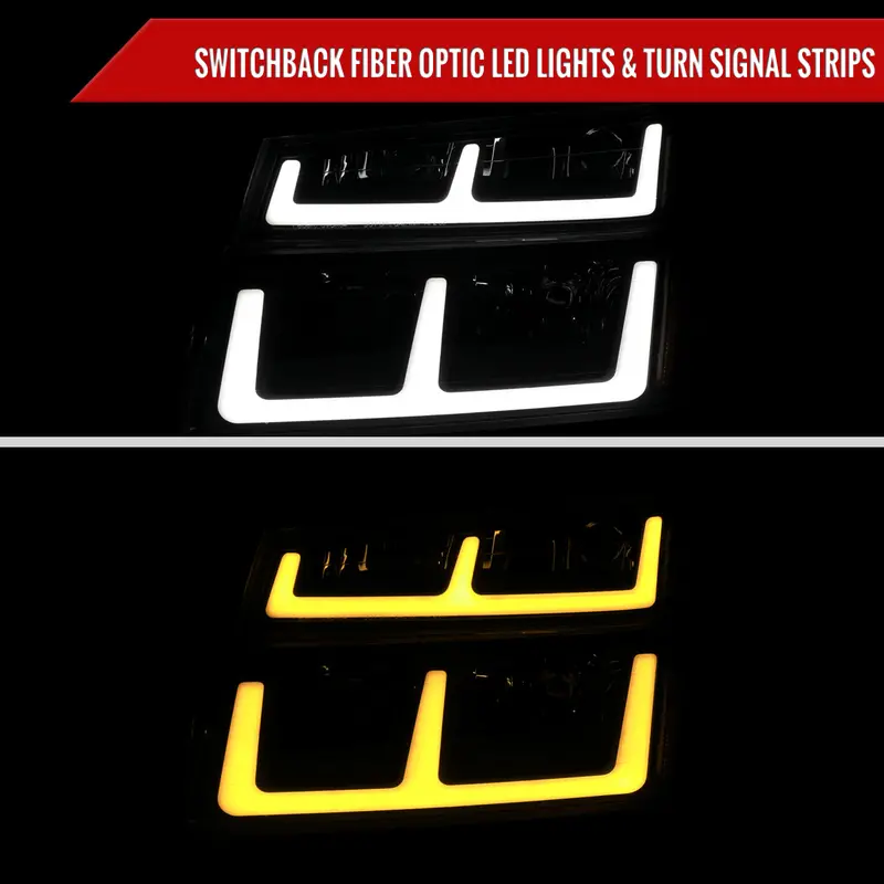 Spec-D 04-12 Colorado Gmc Canyon Headlights Black/Amber Corner 2