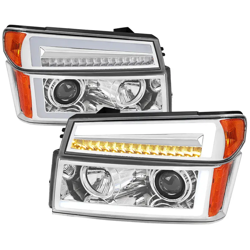 Spec-D 04-12 Colorado/Gmc Canyon Seq Pro Headlights Assembly Chrome 1