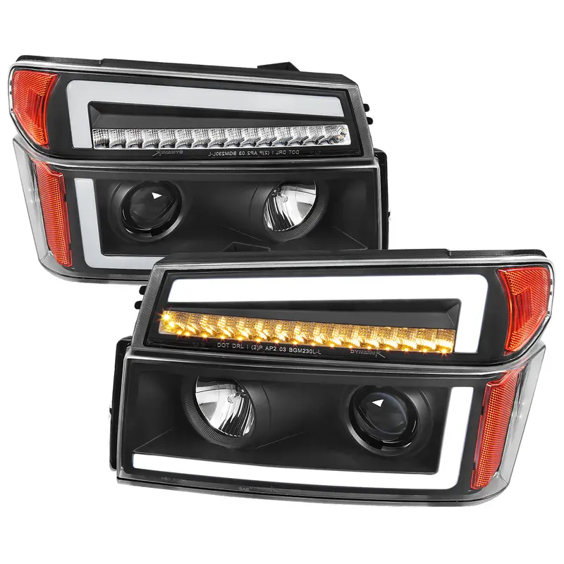Spec-D 04-12 Colorado/Gmc Canyon Sequential Headlights Black 1