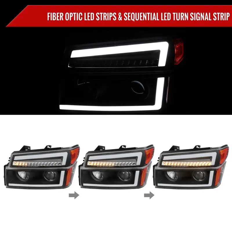 Spec-D 04-12 Colorado/Gmc Canyon Sequential Headlights Black 2