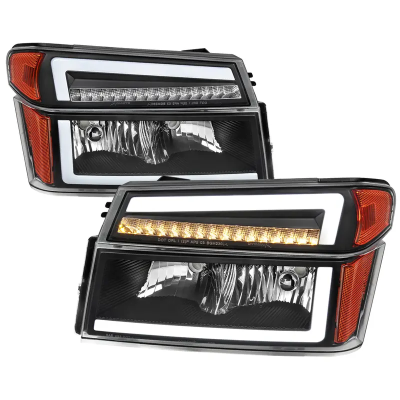 Spec-D 04-12 Colorado Gmc Canyon Sequential Headlights Oem Style Black 1