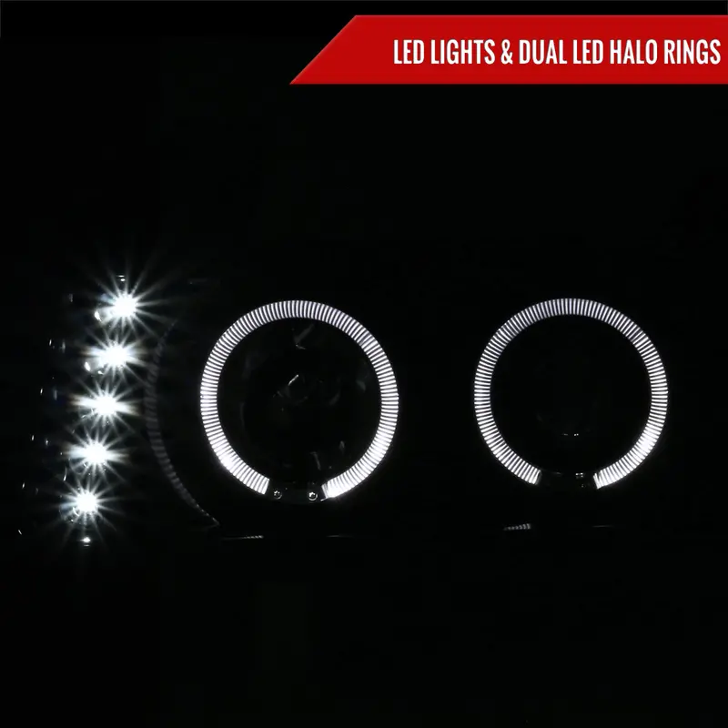 Spec-D 04-12 Gmc Canyon/ Colorado Halo Headlights Black/Smoked 2