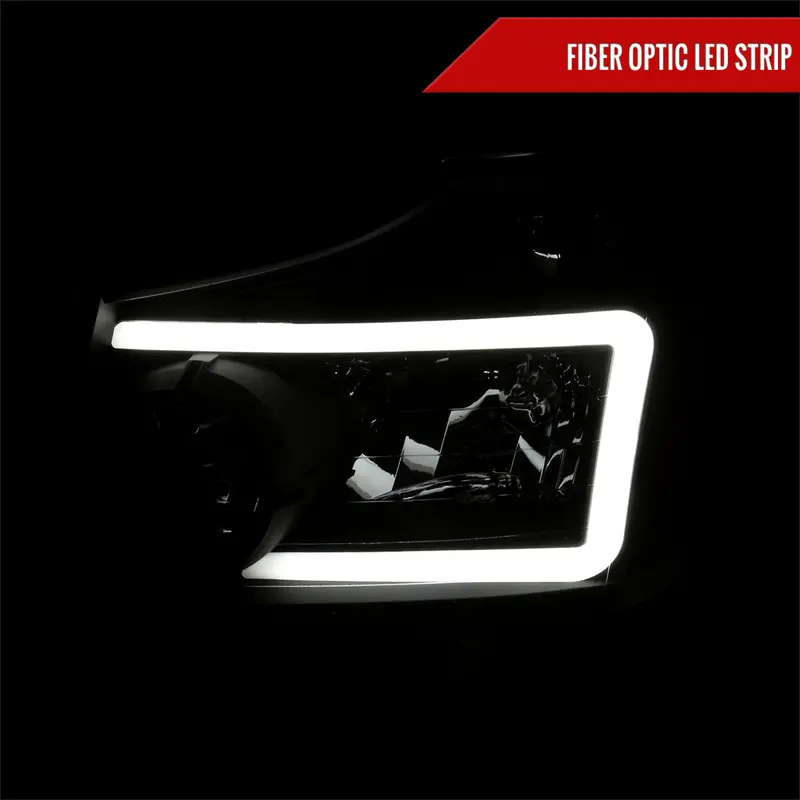 Spec-D 04-15 Nissan Titan/04-07 Armada Headlights Led Bar Black 1