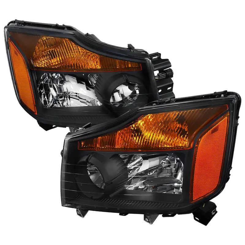 Spec-D 04-15 Nissan Titan/ 04-07 Armada Headlights Oem Style Black 1