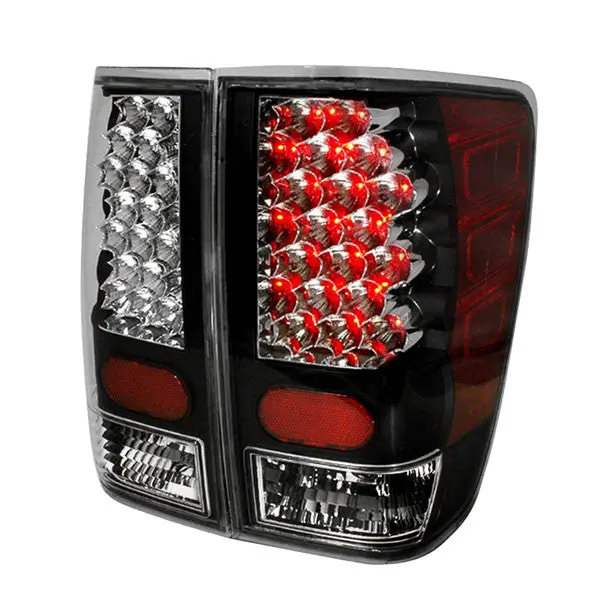 Spec-D 04-15 Nissan Titan Led Tail Lights Matte Black/Clear 1