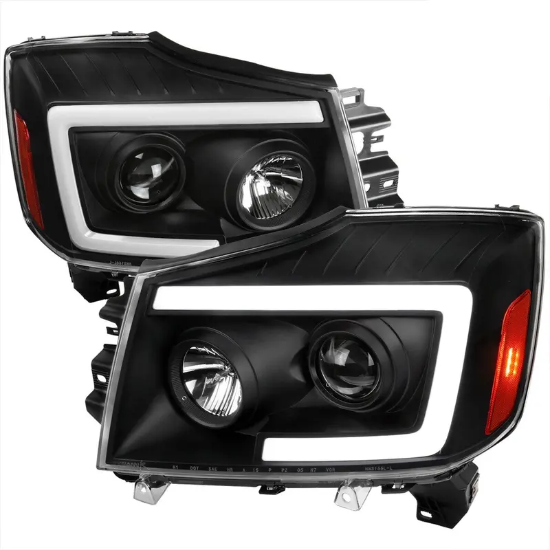 Spec-D 04-15 Titan 04-07 Armada Sequential Headlights Black 1