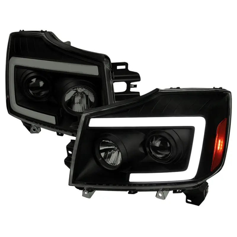 Spec-D 04-15 Titan 04-07 Armada Sequential Headlights Led Smoked 1
