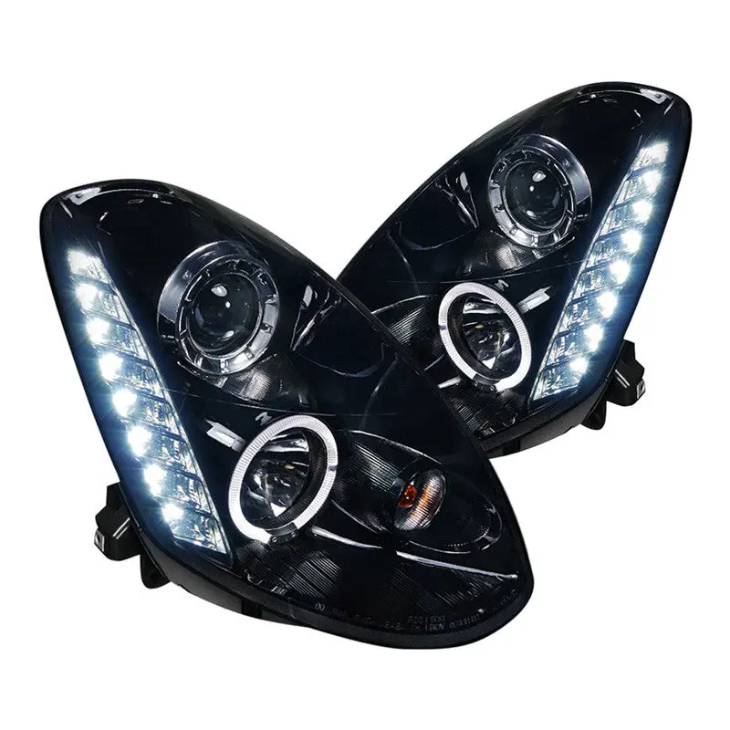 Spec-D 05-06 G35 Sedan Halo Projector Headlights Smoked 1