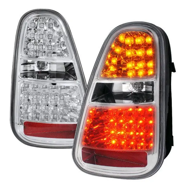 Spec-D 05-06 Mini Cooper Led Tail Lights Chrome Housing 1