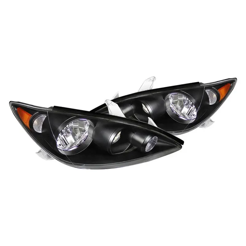 Spec-D 05-06 Toyota Camry Headlights Oem Style Matte Black/Clear 1