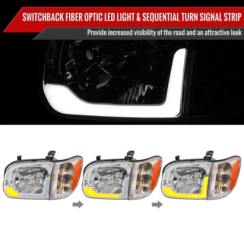 Spec-D 05-06 Tundra/05-07 Sequoia Seq Bar /Corner Lamps Headlights 2