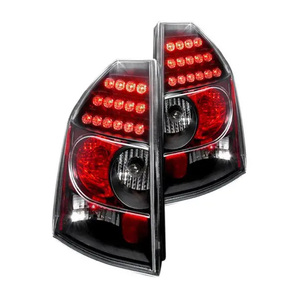 Spec-D 05-07 Chrysler 300C Tail Lights Led Matte Black/Clear 1