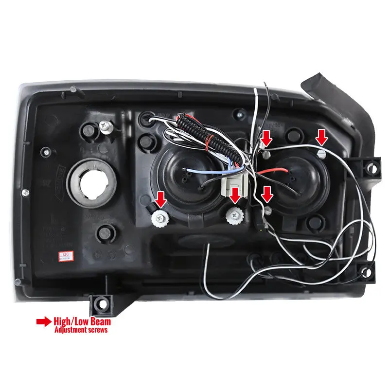 Spec-D 05-07 Dodge Dakota Halo Led Projector Headlights Black 2