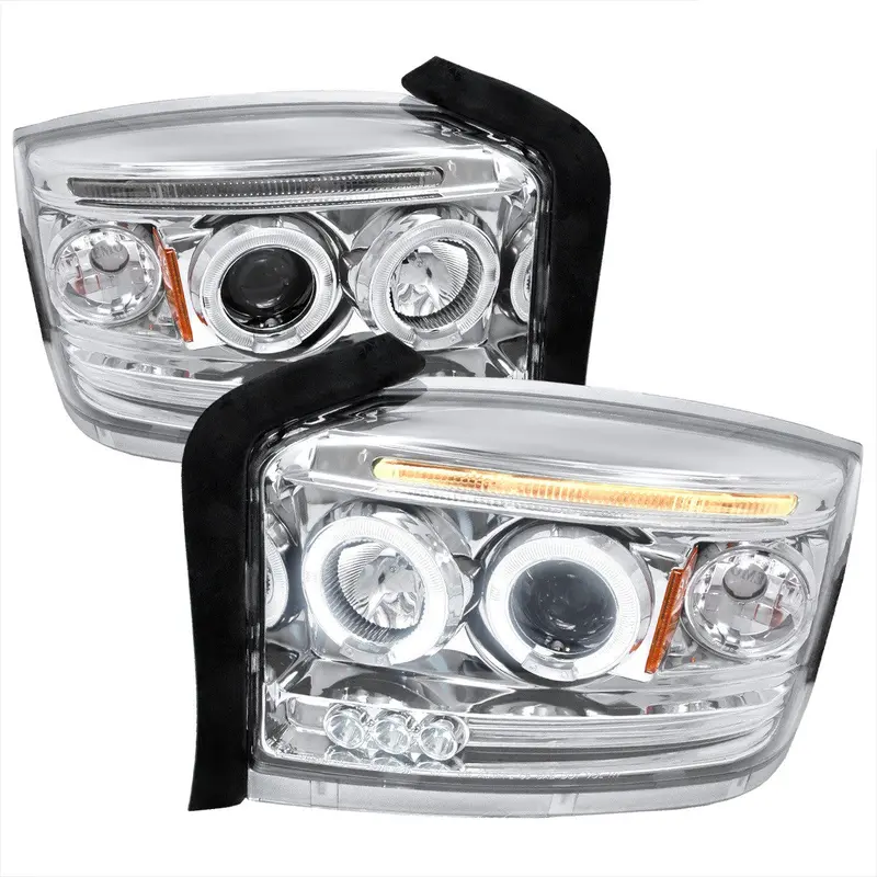 Spec-D 05-07 Dodge Dakota Halo Projector Headlights Chrome 1