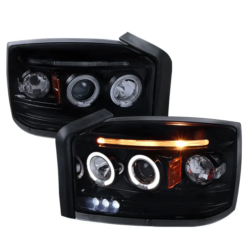 Spec-D 05-07 Dodge Dakota Projector Headlights Black/Smoked 1