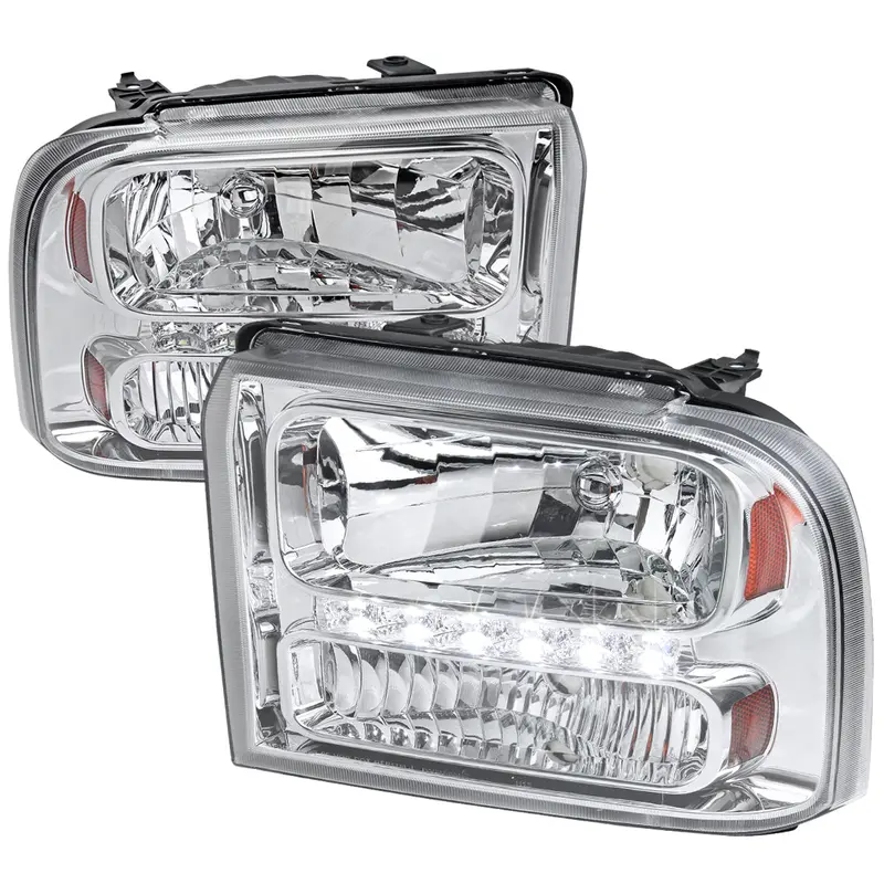 Spec-D 05-07 Ford F-250 F-350 Headlights Projector Chrome/Clear 1