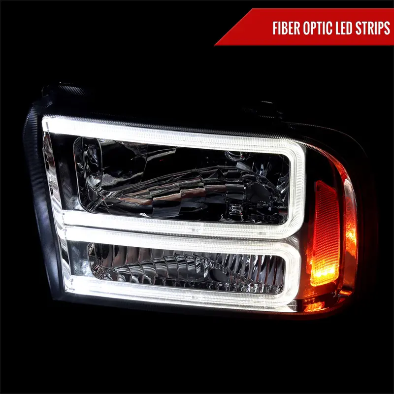 Spec-D 05-07 Ford F-250 F-350 Headlights Projector Chrome/Clear G3 2