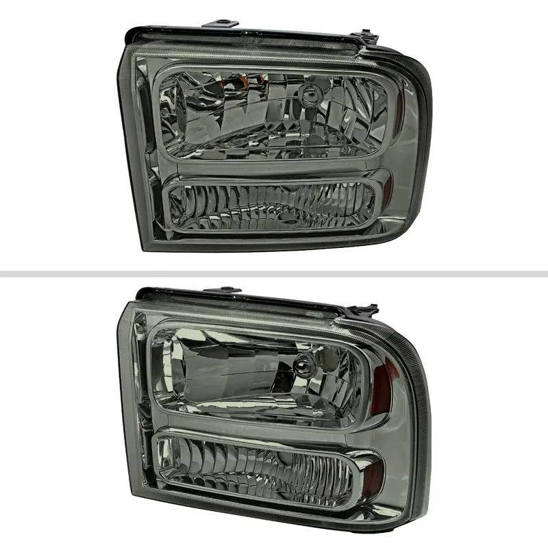 Spec-D 05-07 Ford F-250 Super Duty Headlights Smoked/Amber Reflector 2
