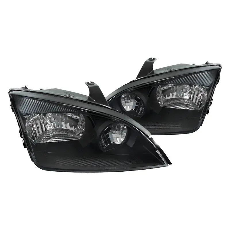 Spec-D 05-07 Ford Focus Headlights Factory Style Matte Black/Clear 1