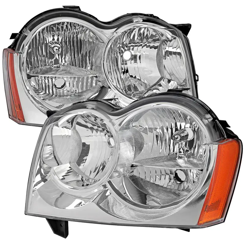 Spec-D 05-07 Jeep Grand Cherokee Headlights Oem Style Chrome 1