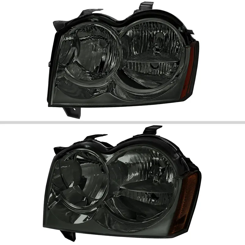 Spec-D 05-07 Jeep Grand Cherokee Oe Style Chrome/ Smoked Headlights 1
