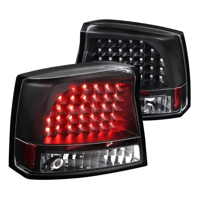 Spec-D 05-08 Dodge Charger Led Tail Lights Black 1