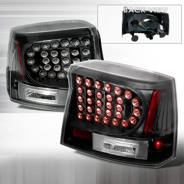 Spec-D 05-08 Dodge Charger Led Tail Lights Black 2