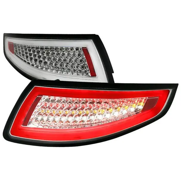 Spec-D 05-08 Porsche 911 997 Led Tail Lights Chrome/Clear 1