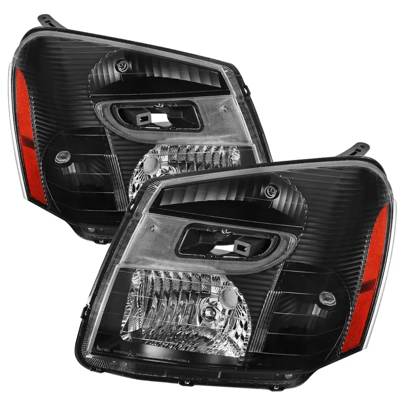 Spec-D 05-09 Chevy Equinox Headlights Oem Style Amber Reflector Black 1